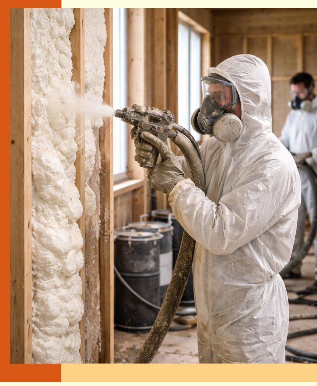 Утепление каркасного дома пенополиуретаном в Кирове