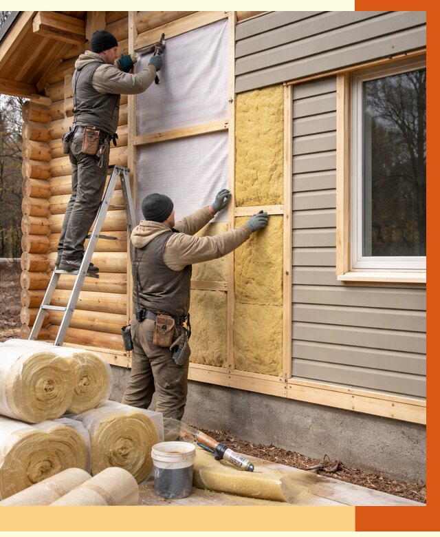 Утепление деревянного дома в Кирове от 6424 руб./м2 — заказать работы | ТепломастерКри