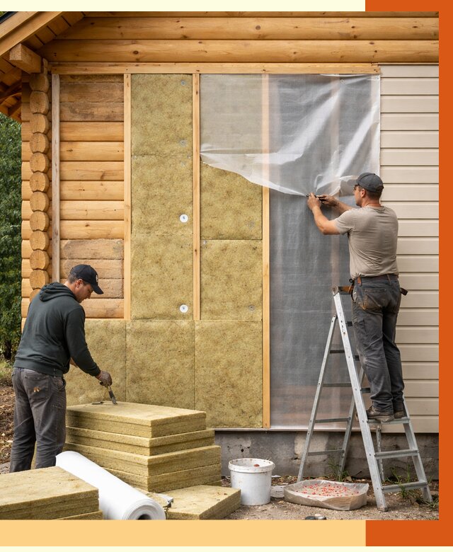 Утепление дома из бруса в Кирове от 3886 руб./м2 — работы под ключ | ТепломастерКри