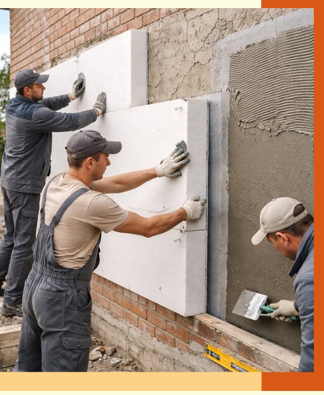 Утепление кирпичного дома в Кирове от 4352 руб. под ключ | ТепломастерКри