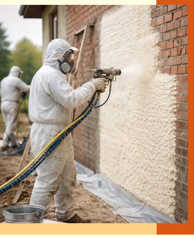 Утепление кирпичного дома ППУ в Кирове под ключ от 6735 руб. | ТепломастерКри