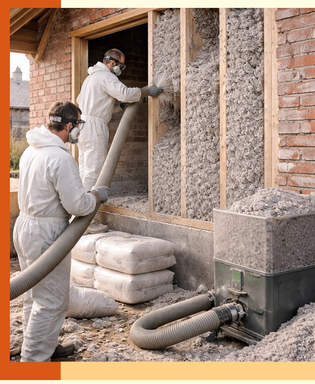 Утепление кирпичного дома эковатой в Кирове