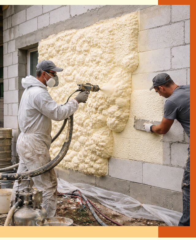 Утепление дома из газобетона ППУ в Кирове от 4974 руб./м² под ключ | ТепломастерКри