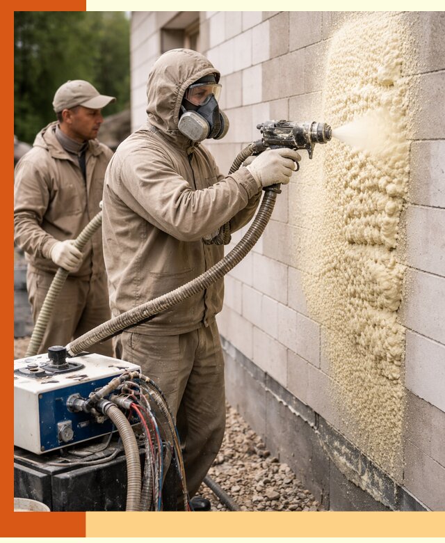 Утепление дома из газобетона ППУ в Кирове — надежная теплоизоляция