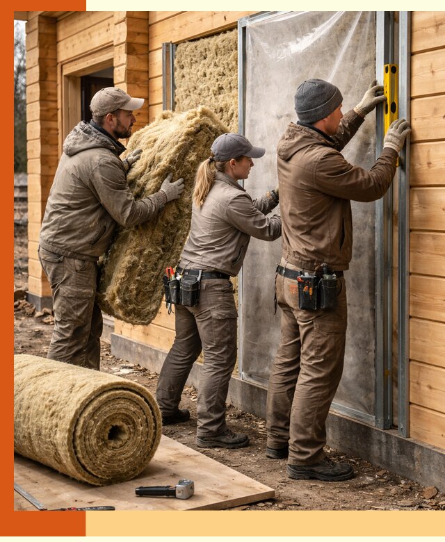 Утепление дома из двойного бруса в Кирове качественно и надёжно