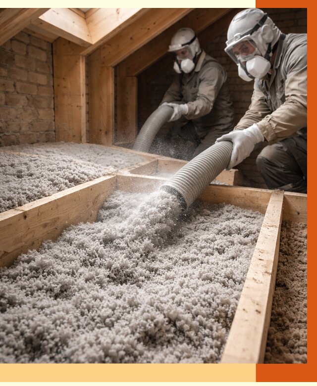 Утепление коттеджа эковатой в Кирове от 2591 руб./м² — комплексная задувка и монтаж | ТепломастерКри