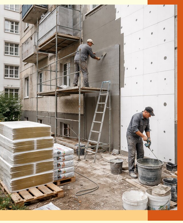 Утепление квартиры снаружи в Кирове от 6373 руб/м2 под ключ | ТепломастерКри