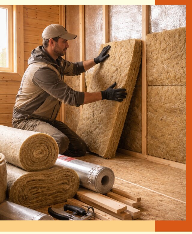 Утепление бани в Кирове под ключ от 4663 руб./м2 — утеплить потолок, пол и стены | ТепломастерКри