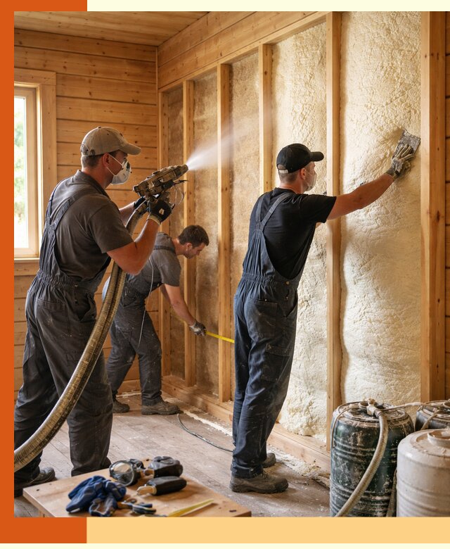 Утепление бани пенополиуретаном (ППУ) в Кирове