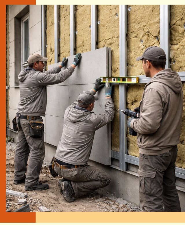 Утепление вентилируемого фасада под ключ в Кирове