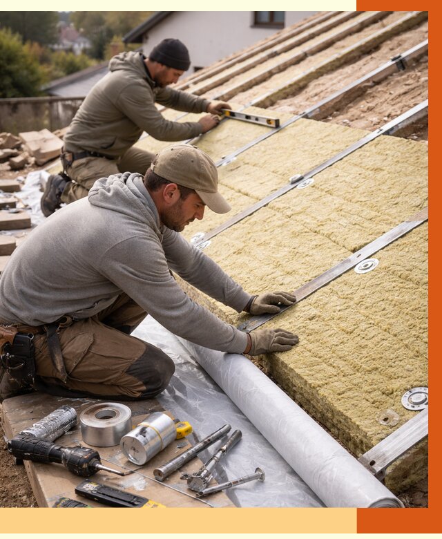 Утепление крыши снаружи в Кирове под ключ от 1243 руб./м2 | ТепломастерКри