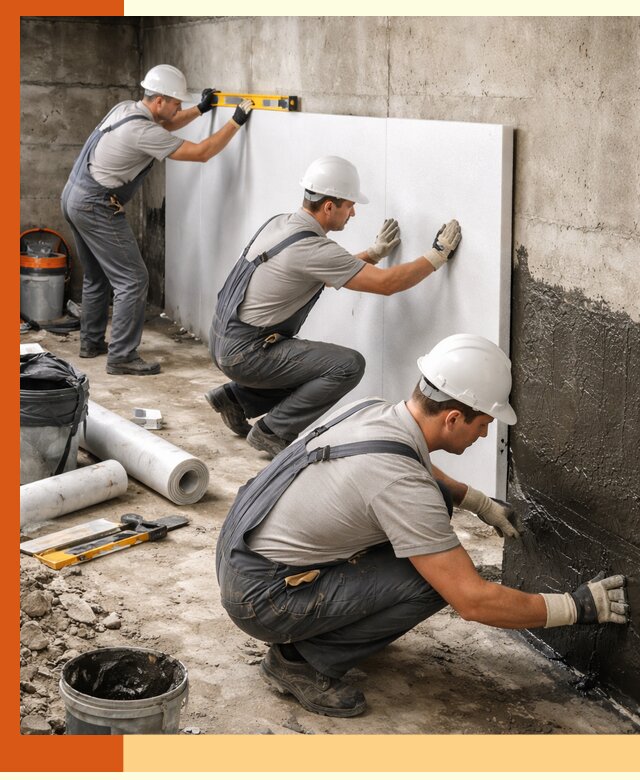 Утепление фундамента изнутри профессионально в Кирове