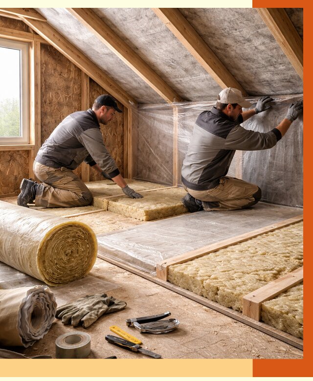 Утепление чердака в Кирове от 7772 руб/м² — теплоизоляция и комплексное утепление под ключ | ТепломастерКри