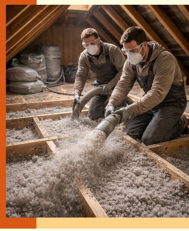 Утепление чердака эковатой в Кирове — быстро и надёжно