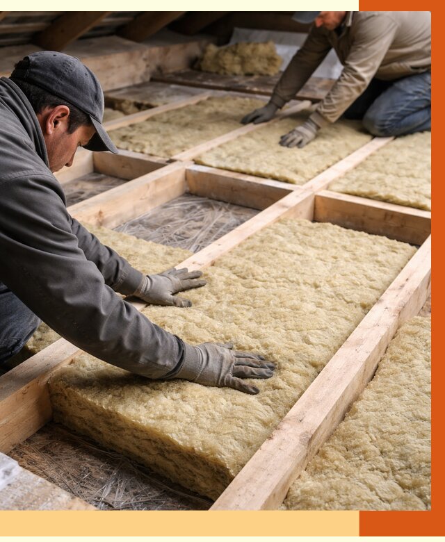 Утепление чердака минватой в Кирове от 3627 руб/м2 под ключ | ТепломастерКри