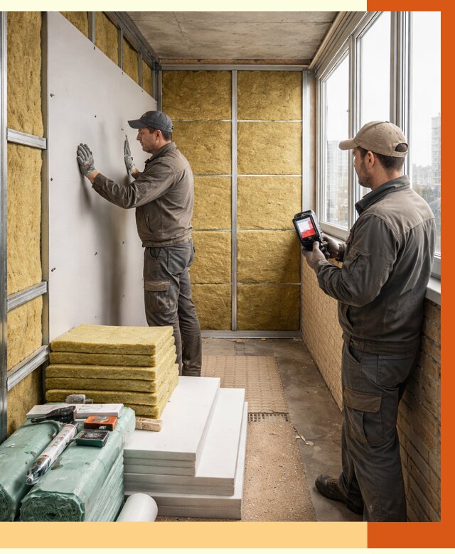 Утепление балкона в Кирове от 4663 руб. под ключ | ТепломастерКри