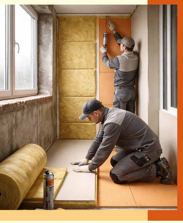 Утепление лоджии под ключ в Кирове от 6735 руб/м2 — комплексное решение | ТепломастерКри