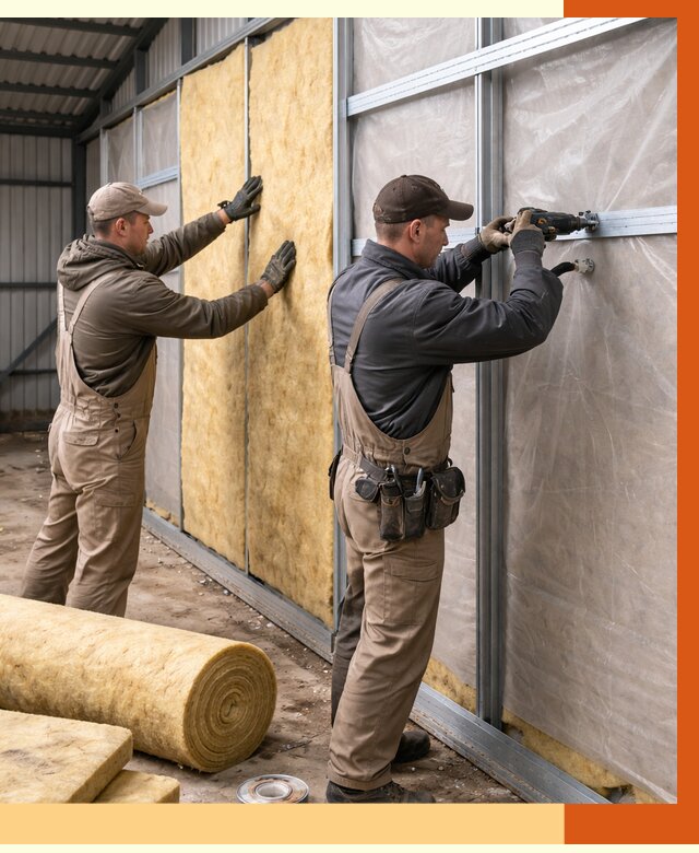 Утепление металлического ангара в Кирове от 4922 руб/м2 — услуги под ключ | ТепломастерКри