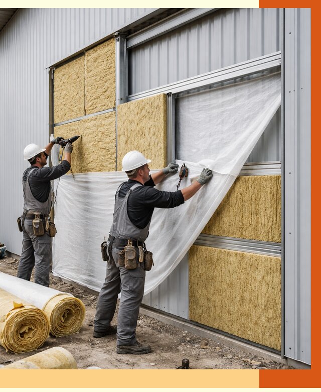 Утепление металлического склада в Кирове от 4663 руб/м2 — комплексное утепление под ключ | ТепломастерКри