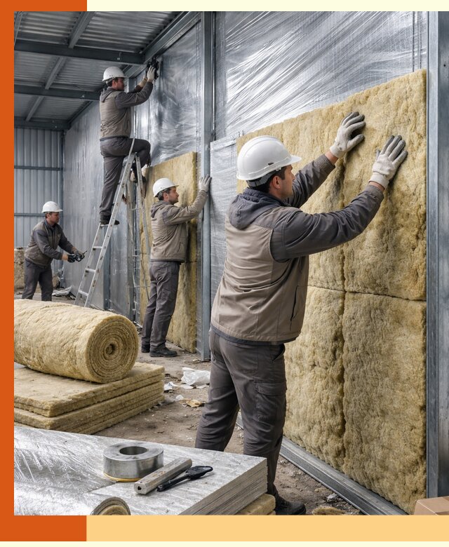 Утепление металлического склада в Кирове: теплоизоляция и герметизация