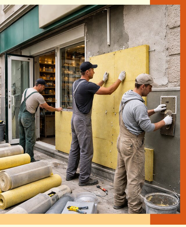 Утепление магазина в Кирове от 4663 руб/м2 — цена, стены и снаружи | ТепломастерКри