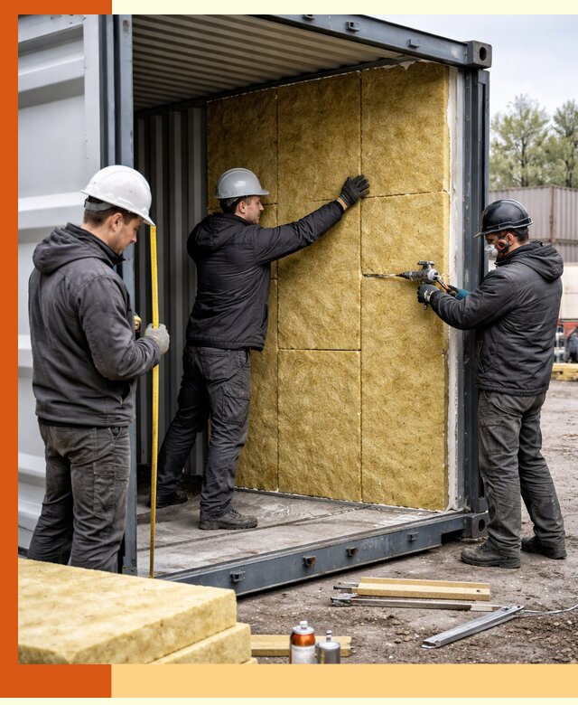 Утепление морского контейнера в Кирове: надежная теплоизоляция и защита