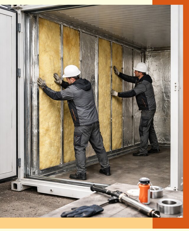 Утепление рефрижераторного контейнера в Кирове от 46629 руб./м² | ТепломастерКри