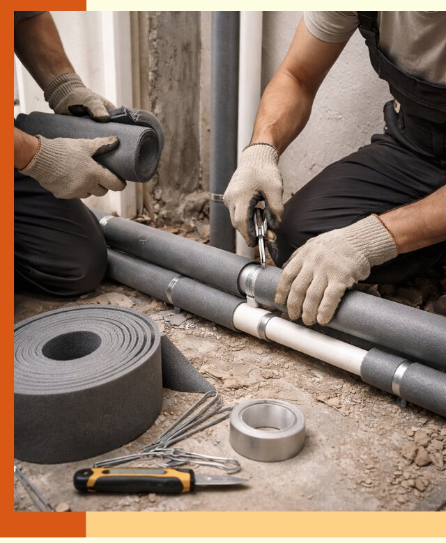 Утепление труб водоснабжения в Кирове — монтаж и защита сети