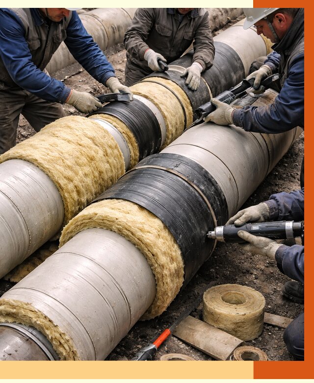 Утепление трубопровода в Кирове под ключ от 1917 руб. — надежно и выгодно | ТепломастерКри