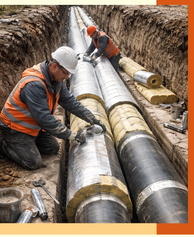 Утепление теплотрассы в Кирове от 4663 руб./м2 — ппу и комплексная изоляция | ТепломастерКри