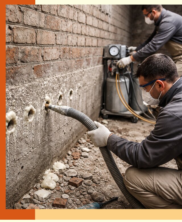 Заполнение колодцевой кладки ППУ в Кирове быстро и герметично