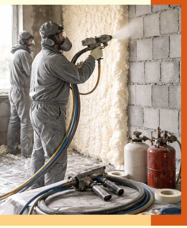 Утепление блочной стены ППУ в Кирове от 4404 руб./м² — ТепломастерКри