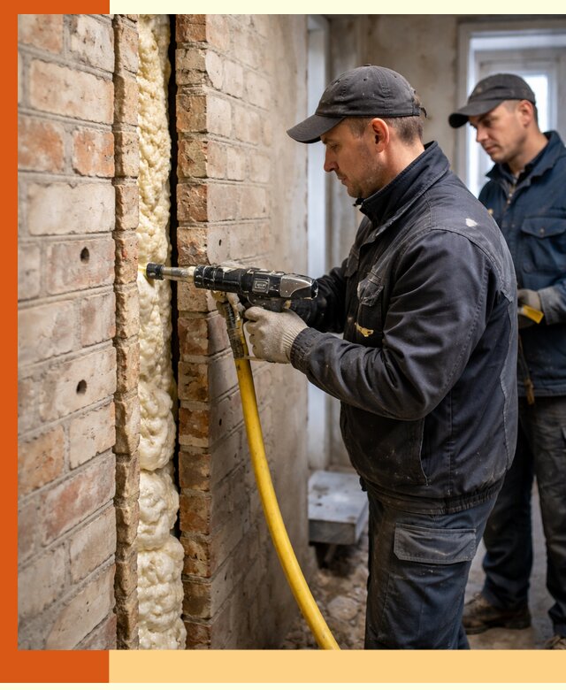 Межстеновое утепление пенополиуретаном в Кирове