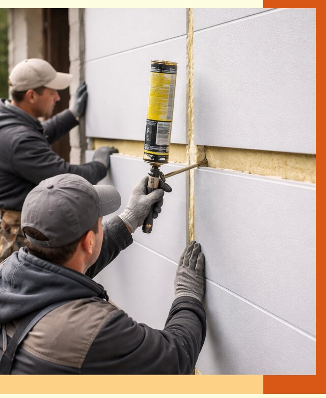 Утепление сэндвич панелей ППУ в Кирове от 4352 руб. за м2 | ТепломастерКри