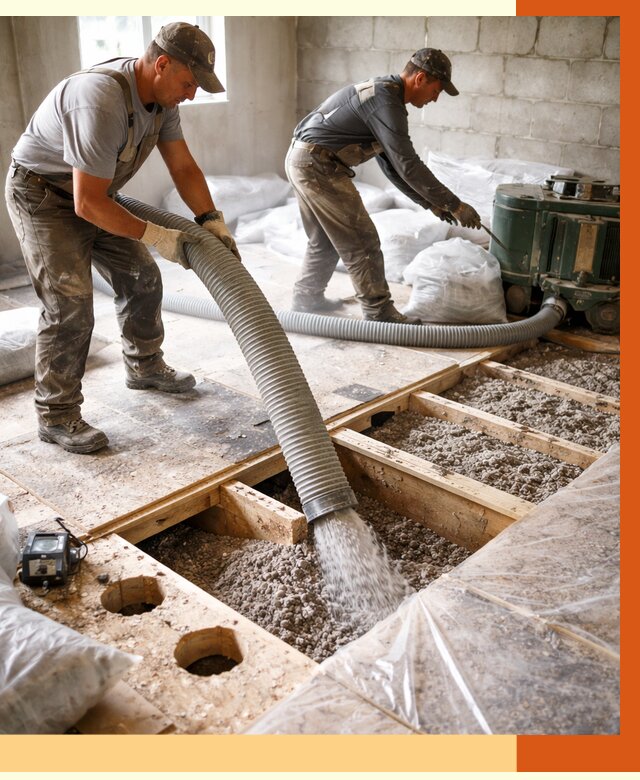 Заполнение пустот перекрытий в Кирове от 4663 руб. под ключ | ТепломастерКри