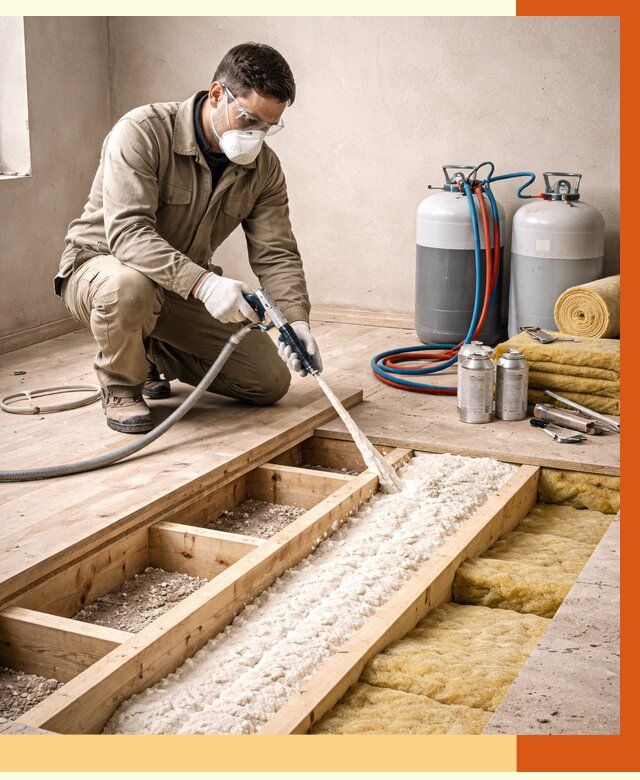 Заполнение полостей межэтажного перекрытия в Кирове от 4352 руб. | ТепломастерКри