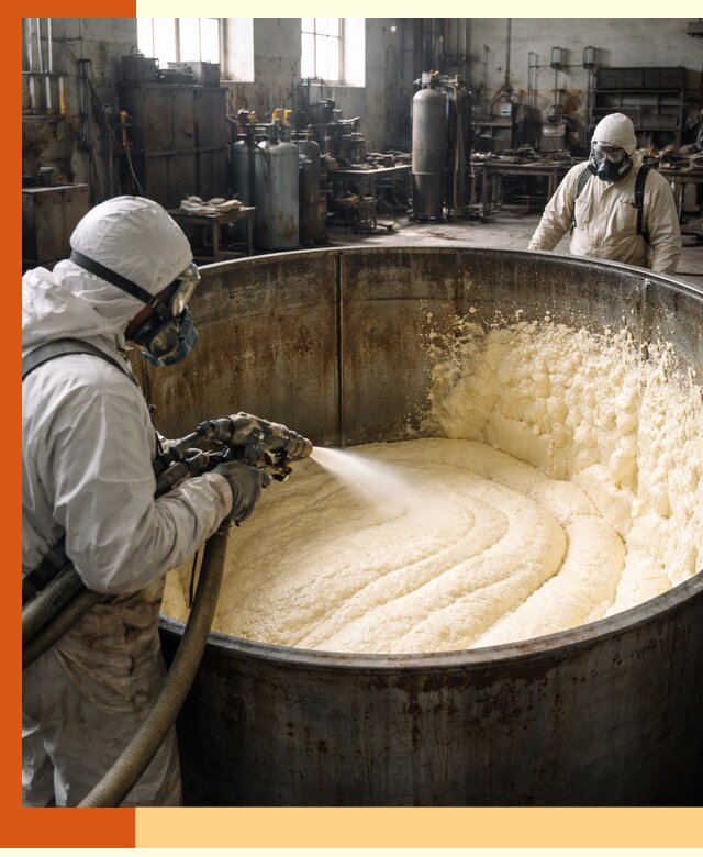 Заливка ппу в емкости с полной изоляцией и герметизацией в Кирове