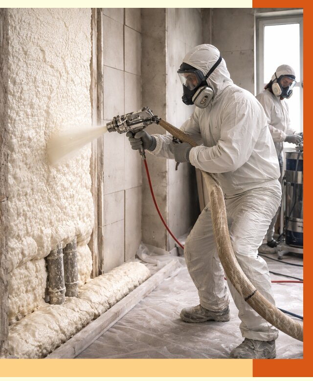 Напыление пенополиуретана в Кирове от 7772 руб./м2 — услуги и монтаж ППУ | ТепломастерКри