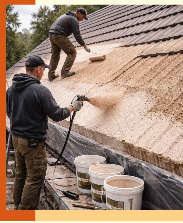 Утепление кровли жидкой пробкой в Кирове для домов и зданий