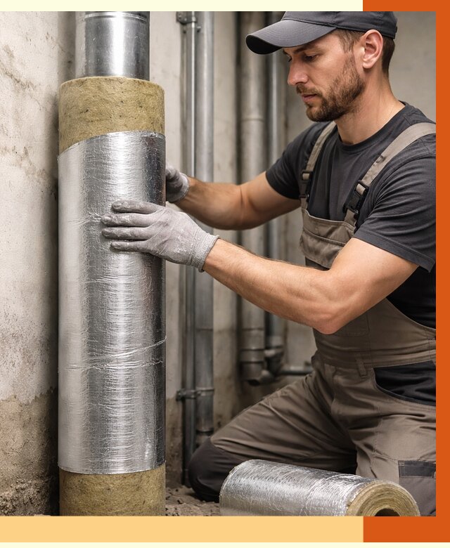 Шумоизоляция труб в Кирове от 1243 руб. — шумоподавление и звукоизоляция труб | ТепломастерКри