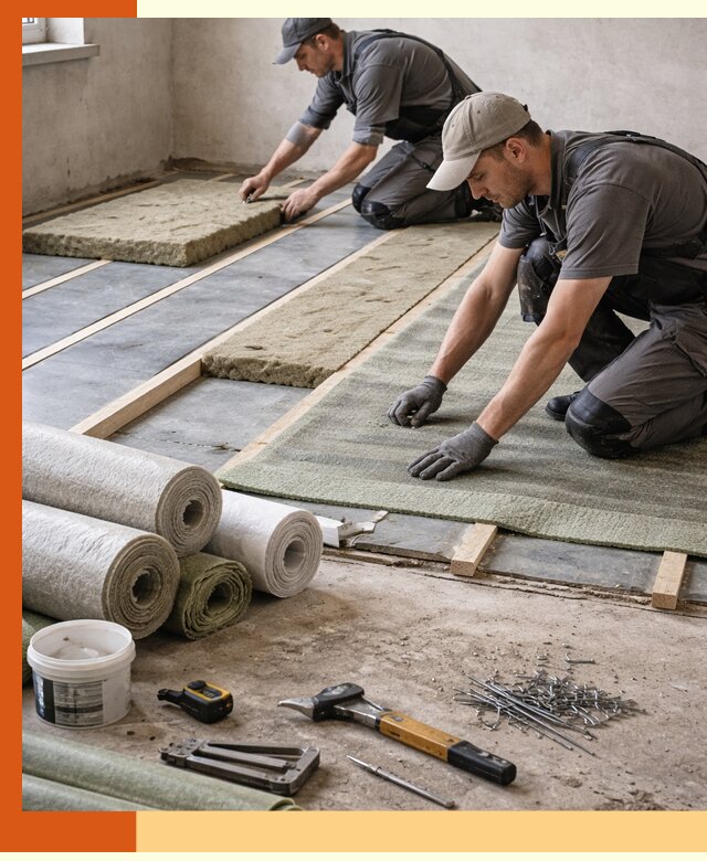 Шумоизоляция пола в Кирове — профессиональная звукоизоляция помещений