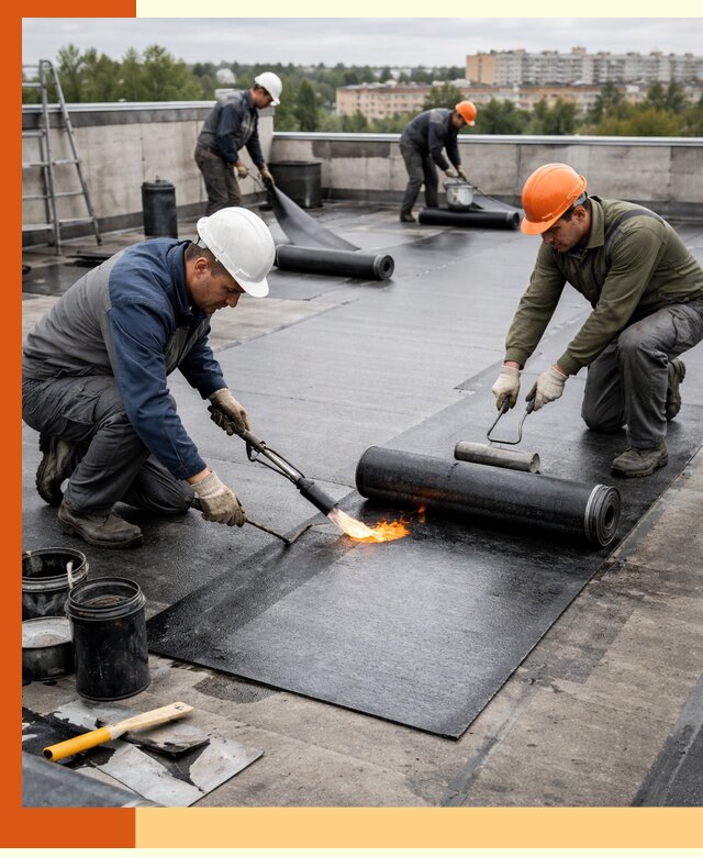 Профессиональная гидроизоляция плоской кровли в Кирове