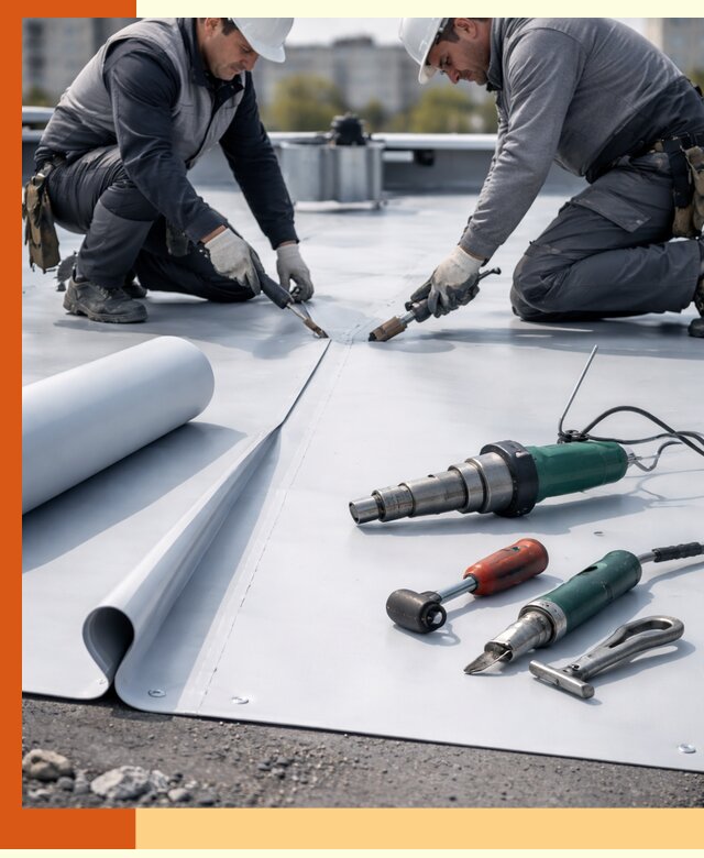 Гидроизоляция мембранной кровли в Кирове: монтаж и ремонт быстро