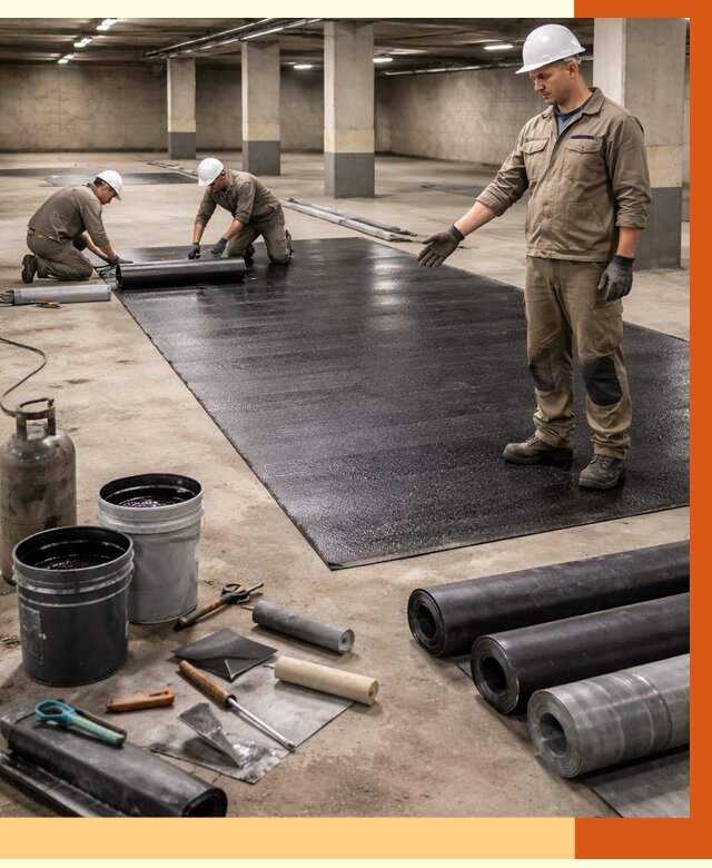 Гидроизоляция паркинга в Кирове от 1243 руб/м² — профессиональная защита | ТепломастерКри