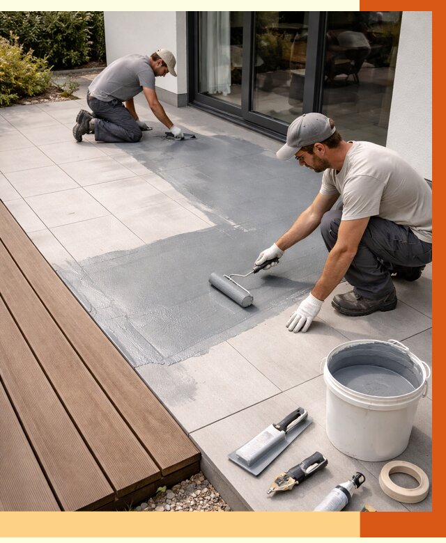 Гидроизоляция террасы в Кирове под ключ от 7772 руб./м² | ТепломастерКри