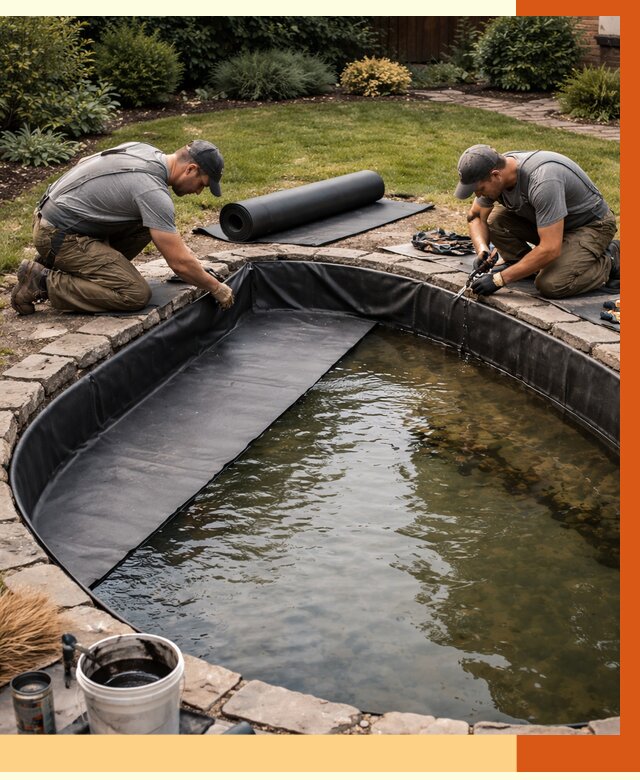 Гидроизоляция пруда в Кирове от 15543 руб. под ключ | ТепломастерКри профессионально