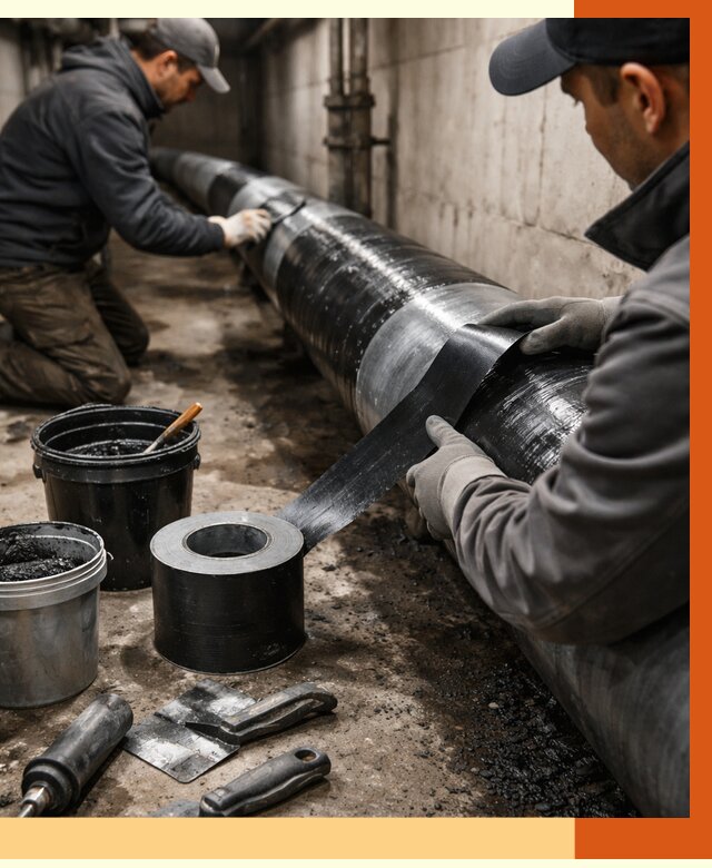 Гидроизоляция труб в Кирове от 2591 руб. — профессиональная герметизация | ТепломастерКри