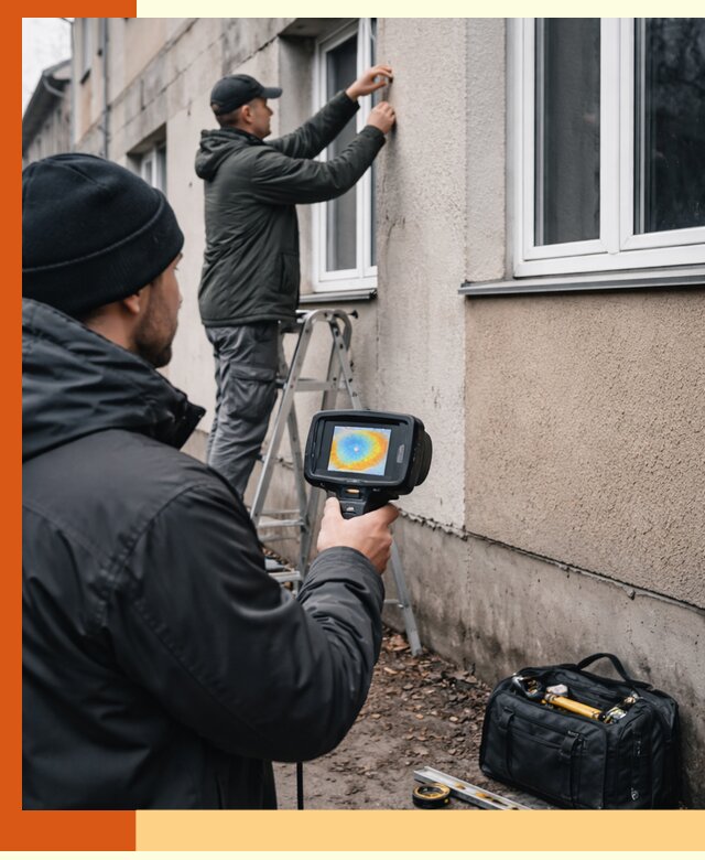 Тепловизионное обследование фасада в Кирове для выявления дефектов