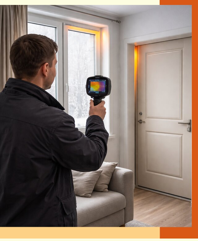 Тепловизионное обследование окон и дверей в Кирове от 4663 руб. | ТепломастерКри
