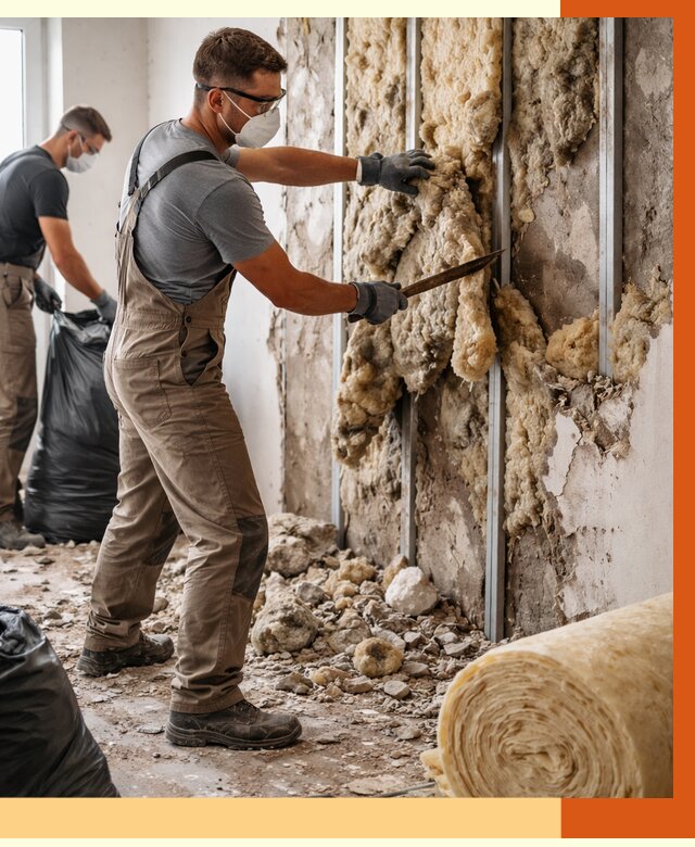 Демонтаж старого утеплителя в Кирове от 3627 руб. — работы под ключ | ТепломастерКри